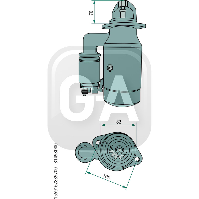 Démarreur Échange Standard pour Hanomag référence fournisseur 1559162839700